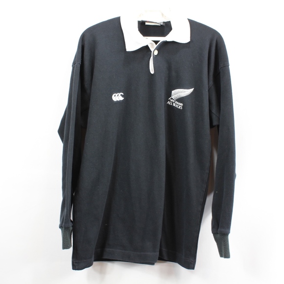 Vintage Canterbury Of New Zealand shirt big logo spell out Orange Size S fits like M
